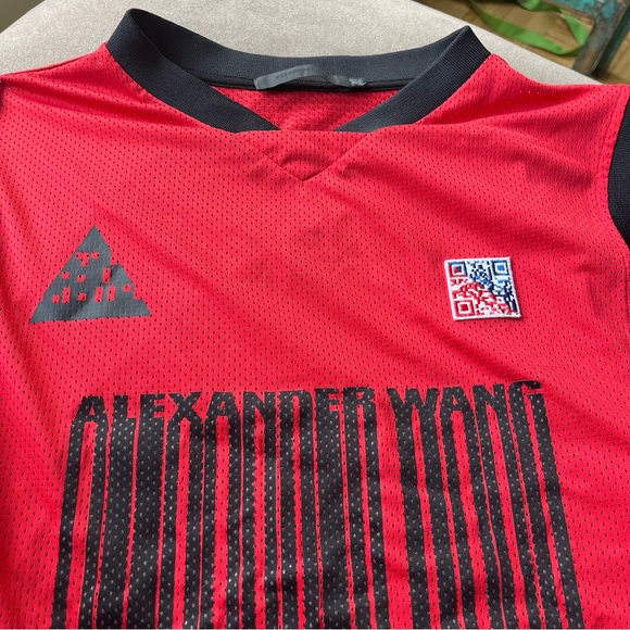 ALEXANDER WANG 🖤 BARCODE Basketball Jersey sz men’s 50 - Picture 9 of 10